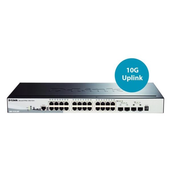 D-Link Switch DGS-1510-28P/E 24xGBit PoE (193W)/2xSFP/2xSFP+ – Bild 2